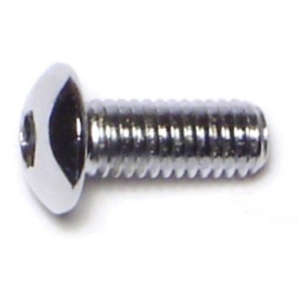 Midwest Fastener #10-32 Socket Head Cap Screw, Chrome Plated Steel, 1/2 in Length, 10 PK 74221